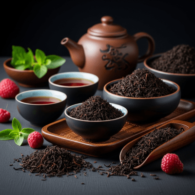 Aesthetic hero shot of Black Tea, of the taxonomy teas.