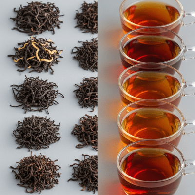Cross-sectional close-up of a Black Tea