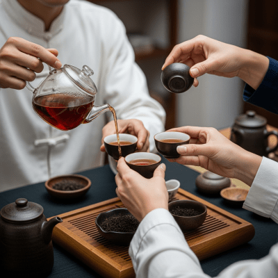 Image showing Black Tea prepared and served in its typical cultural context