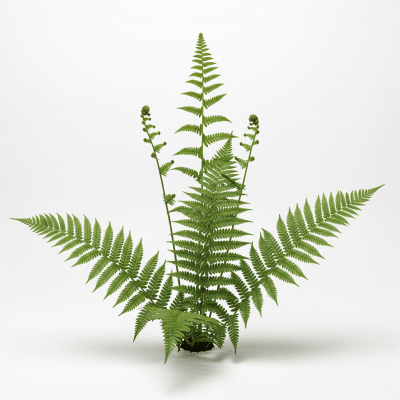 High quality, studio-style photograph of a single Blechnum spicant