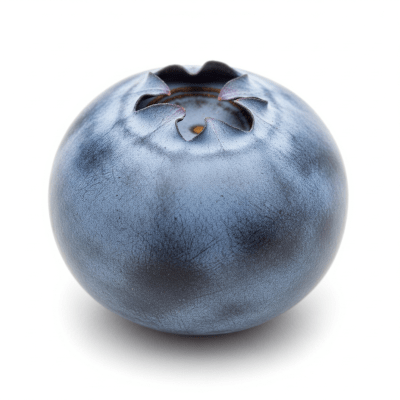 High quality studio photograph of a single Blueberry from the fruits taxonomy