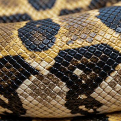 A close-up macro photograph of the skin or scales of a Common Boa Constrictor