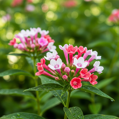 Photograph of a Bouvardia (flowers) in its natural environment