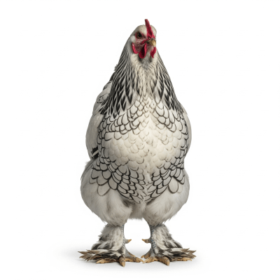 High quality studio photograph of a single Brahma from the chicken taxonomy