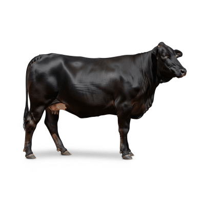 High quality studio photograph of a Brangus