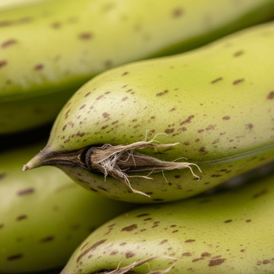 A close-up macro shot of Broad Bean (beans) showing its texture, surface details, and natural colors