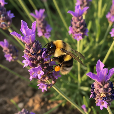Detailed image showing a Bumblebee in its natural environment