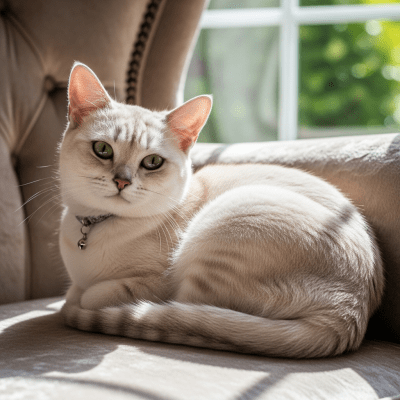 Naturalistic image of a Burmilla