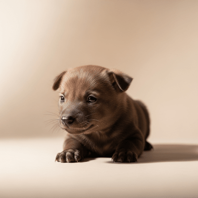 Photograph showing a juvenile (puppy) version of the Bush Dog