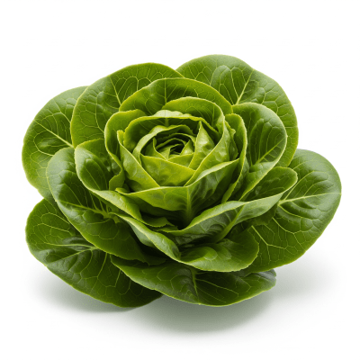 High resolution photograph of a single Buttercrunch Lettuce
