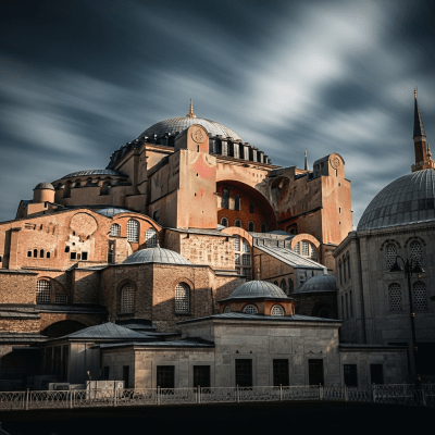 Dramatic, editorial-style image of Byzantine from the architecture taxonomy, captured from a low angle to emphasize grandeur and form.