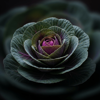 Editorial-style hero shot of a single Cabbage from the taxonomy vegetables.