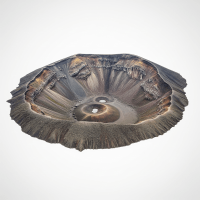 High quality studio photograph of a single Caldera