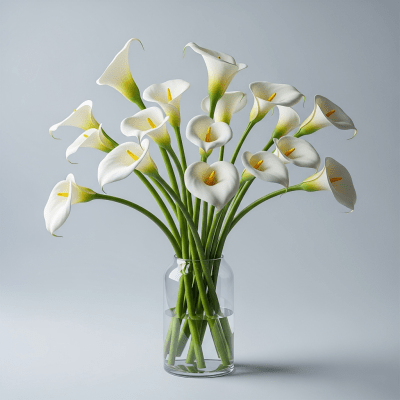 Image of a Calla Lily (flowers) arranged in a traditional bouquet or floral arrangement