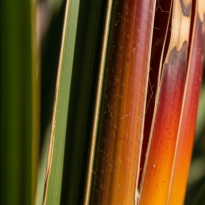 Close-up macro image of the leaf or fruit of a Canary Island Date Palm