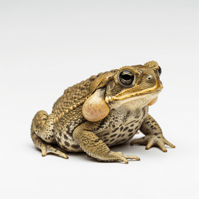 High quality, studio-style photograph of a single Cane Toad