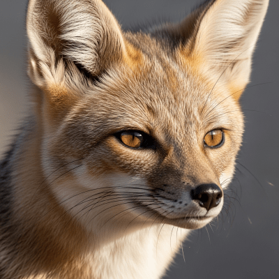 Close-up photograph of the face of a Cape Fox