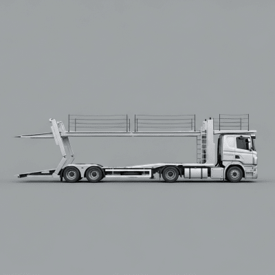 Clean side profile view of a Car Carrier Truck, part of the trucks