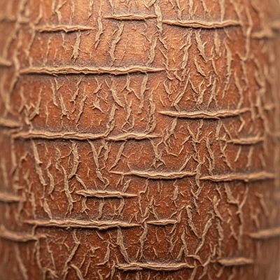 Close-up macro photograph of surface details and textures of a single Cassava