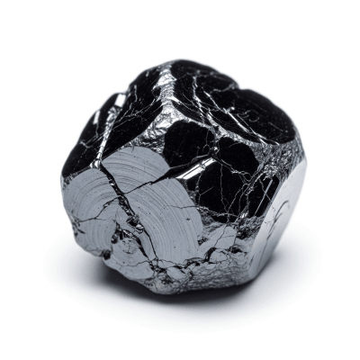High resolution studio photograph of a single specimen of Cassiterite