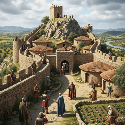 An image showing the Castro (Iberian Castle) from the castles taxonomy being used or inhabited historically