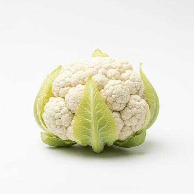 High resolution studio photograph of a single Cauliflower