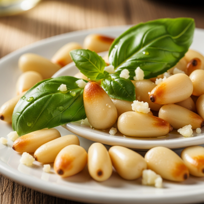 Photograph of a Cedar nut (nuts) as used in cuisine, such as in a dish or as an ingredient