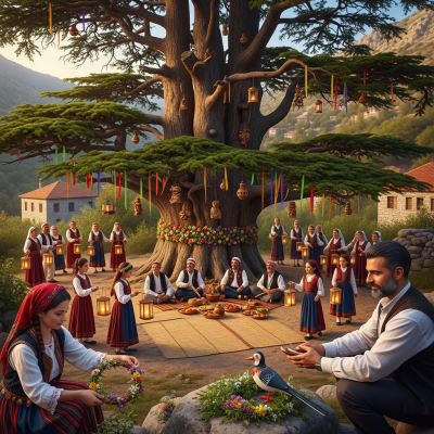 Image showing a Cedar as used or celebrated in human culture