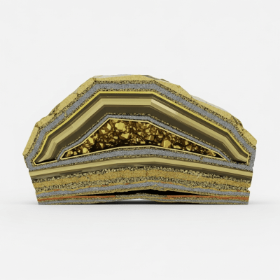 Cross-sectional illustration of Chalcopyrite, of the taxonomy minerals