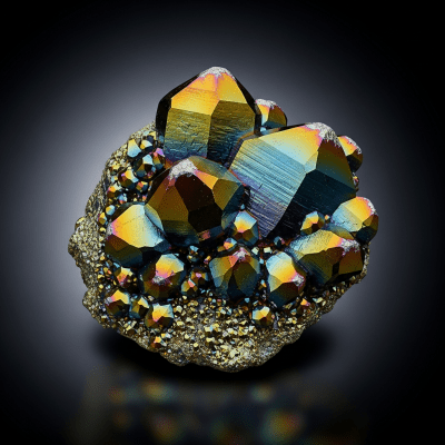 Editorial-style hero shot of Chalcopyrite, belonging to the taxonomy minerals.