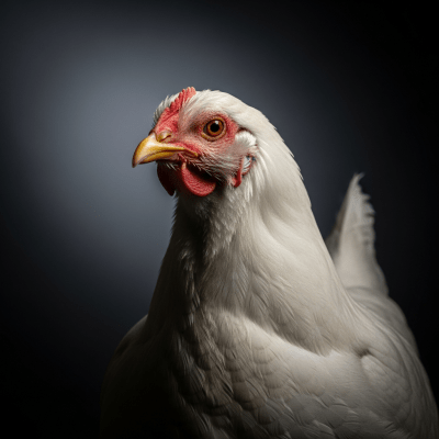 Editorial-style portrait of a Chantecler from the chicken taxonomy.