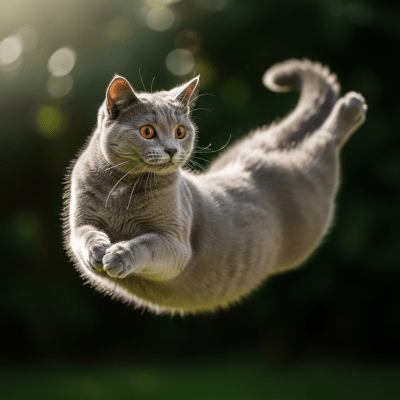 Action shot of a Chartreux