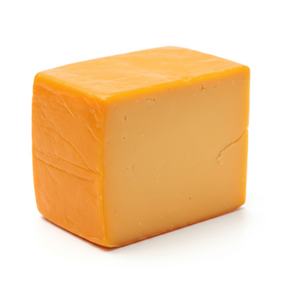 High quality studio photograph of a single Cheddar