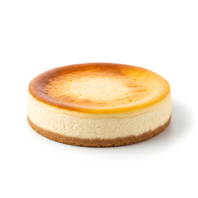 High quality studio photograph of a Cheesecake from the cake taxonomy