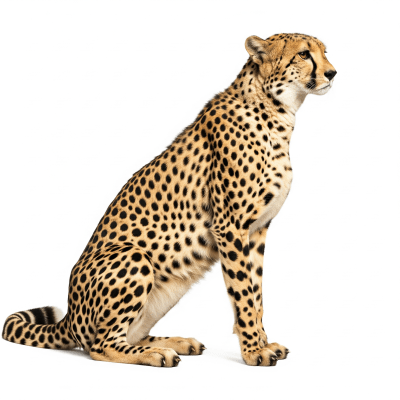 High quality studio photograph of a single Cheetah