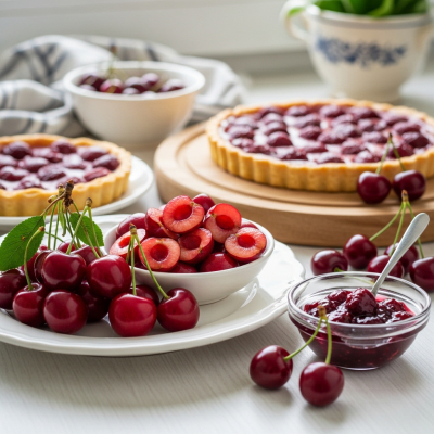 Image of the Cherry, part of the fruits taxonomy, prepared or used in a typical culinary context
