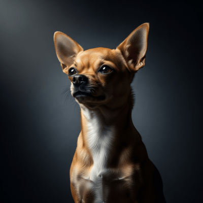 Editorial-style portrait of a Chihuahua from the taxonomy dogs.