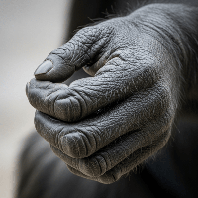 Close-up photograph of the hands or feet of a Chimpanzee, part of the taxonomy apes