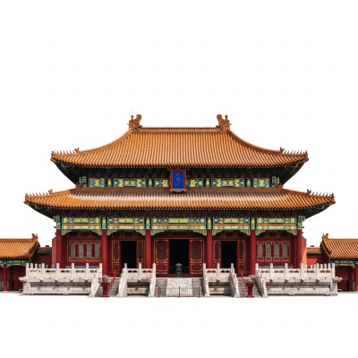 High quality, studio-style photograph of a single Chinese Imperial from the architecture taxonomy