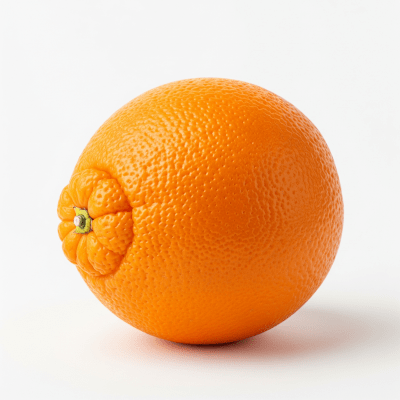 High quality studio photograph of a single Chislett Navel Orange from the oranges taxonomy