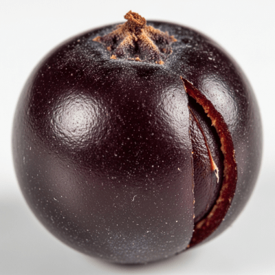 A detailed macro close-up of the surface texture of a fresh Chokecherry