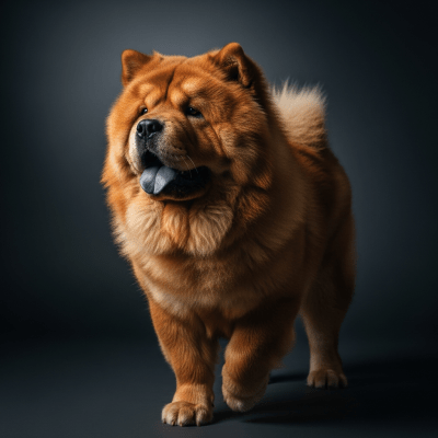 Editorial-style portrait of a Chow Chow from the taxonomy dogs.