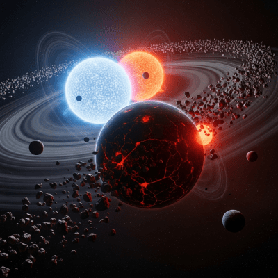 Visualization of a Chthonian planet (planets) interacting dynamically within its typical system architecture