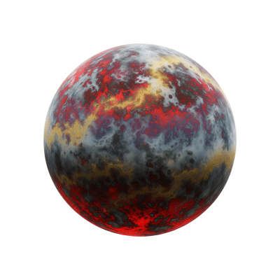 High quality studio photograph of a single Chthonian planet