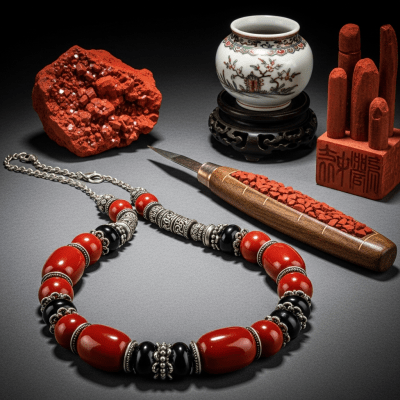 Depiction of Cinnabar, as it is used or valued in human culture