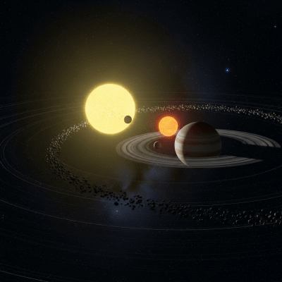 Visualization of a Circumbinary planet (planets) interacting dynamically within its typical system architecture