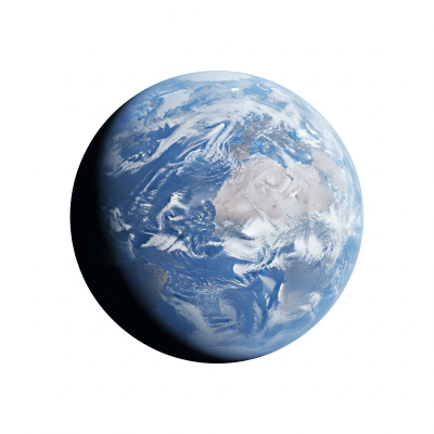 High quality studio photograph of a single Circumbinary planet