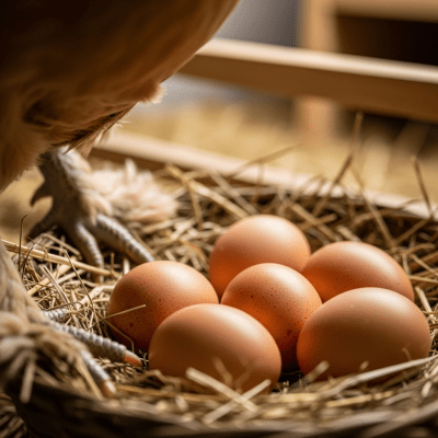Image depicting eggs laid by a Cochin, contextualized within the chicken taxonomy