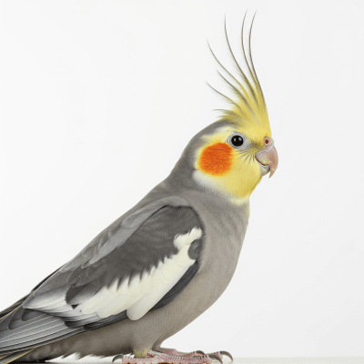 High quality studio photograph of a single Cockatiel
