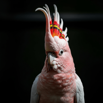 Editorial-style portrait of a Cockatoo, belonging to the taxonomy birds.